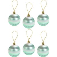 Елочная игрушка Miland Праздник в голубых оттенках НУ-4203 (30шт, 6см)