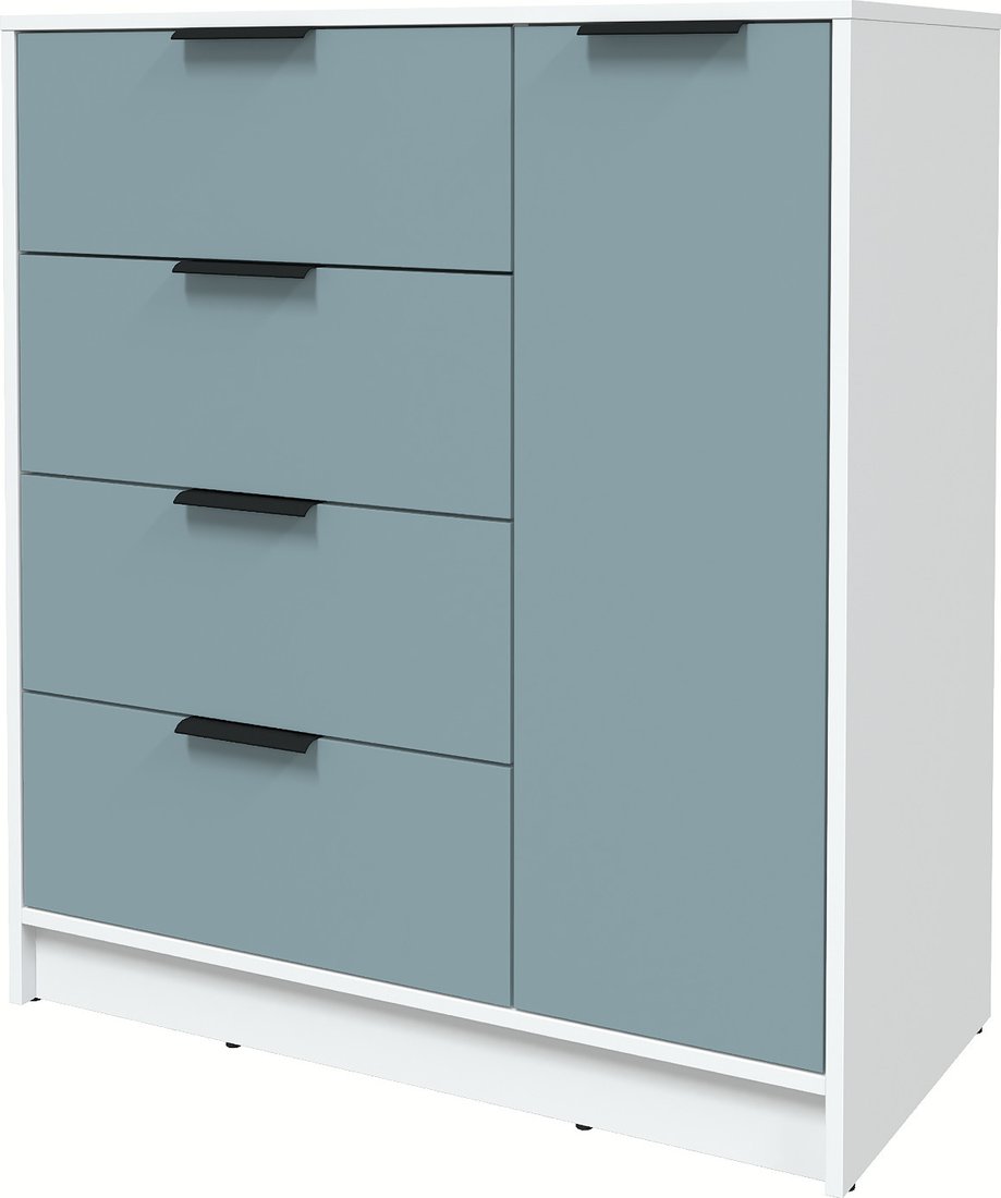 

Тумба Интерлиния Концепт КТ-Т90 Глосс (белый платинум/океан)