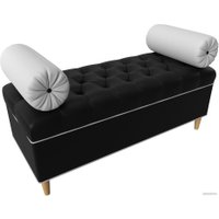 Банкетка Лига диванов Глория 29280 (экокожа черный/белый/белый)