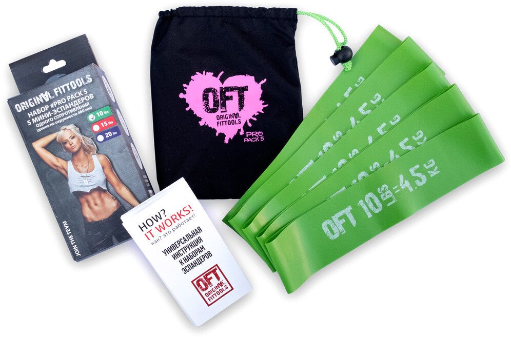 

Набор фитнес резинок Original FitTools 10 Lbs FT-PP10