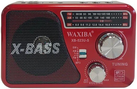 

Радиоприемник Waxiba XB-523U-S (красный)