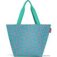 Сумка шоппер Reisenthel Shopper M ZS5045 Signature Spectra Green (бирюзоваый/розовый)