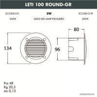 Уличный накладной светильник Fumagalli Leti 2C2.000.000.LYG1L