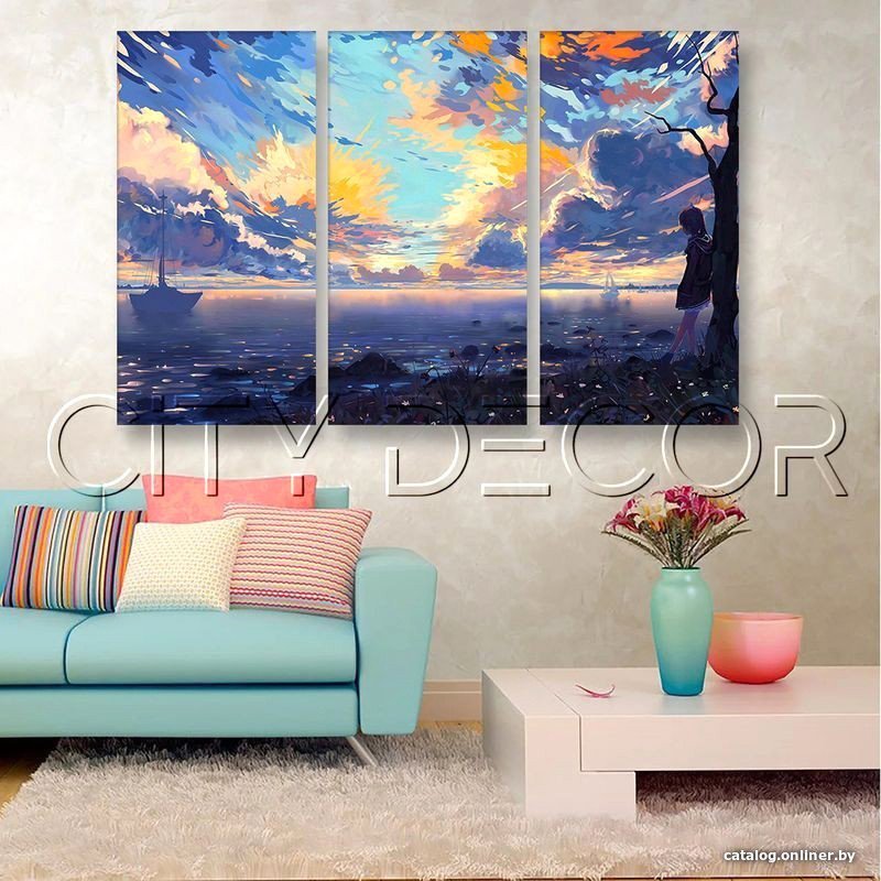 Модульная картина Citydecor Природа 7.75 75x117 см