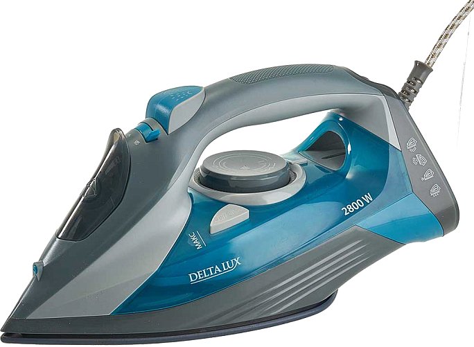

Утюг Delta LUX DE-3002 (серый/бирюзовый)