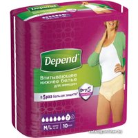 Трусы-подгузники для взрослых Depend Для женщин M/L (10 шт)