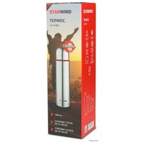 Термос StarWind 10-1000 1л (серебристый/красный)