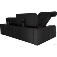 Угловой диван Лига диванов Брюссель 29390 (левый, микровельвет, черный)