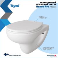 Унитаз подвесной Teymi Hanna Pro T40901