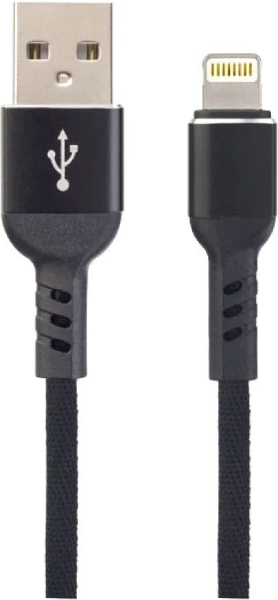 

Кабель Perfeo USB Type-A - Lightning I4316 (1 м, черный)