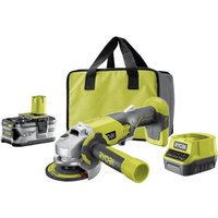 Угловая шлифмашина Ryobi R18AG-140S 5133003876 (с 1-им АКБ, сумка)