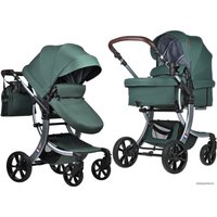 Универсальная коляска Aimile Original New Silver (2 в 1, вечнозеленый)