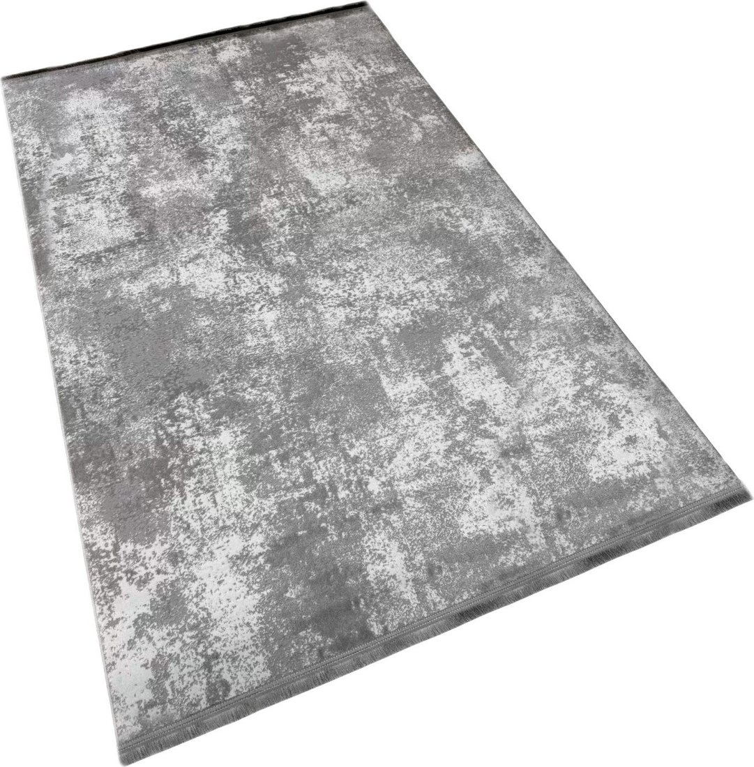 Ковер для жилой комнаты Radjab Carpet Амаль Прямоугольник 0901A (1.5x2.5, Grey/Grey)