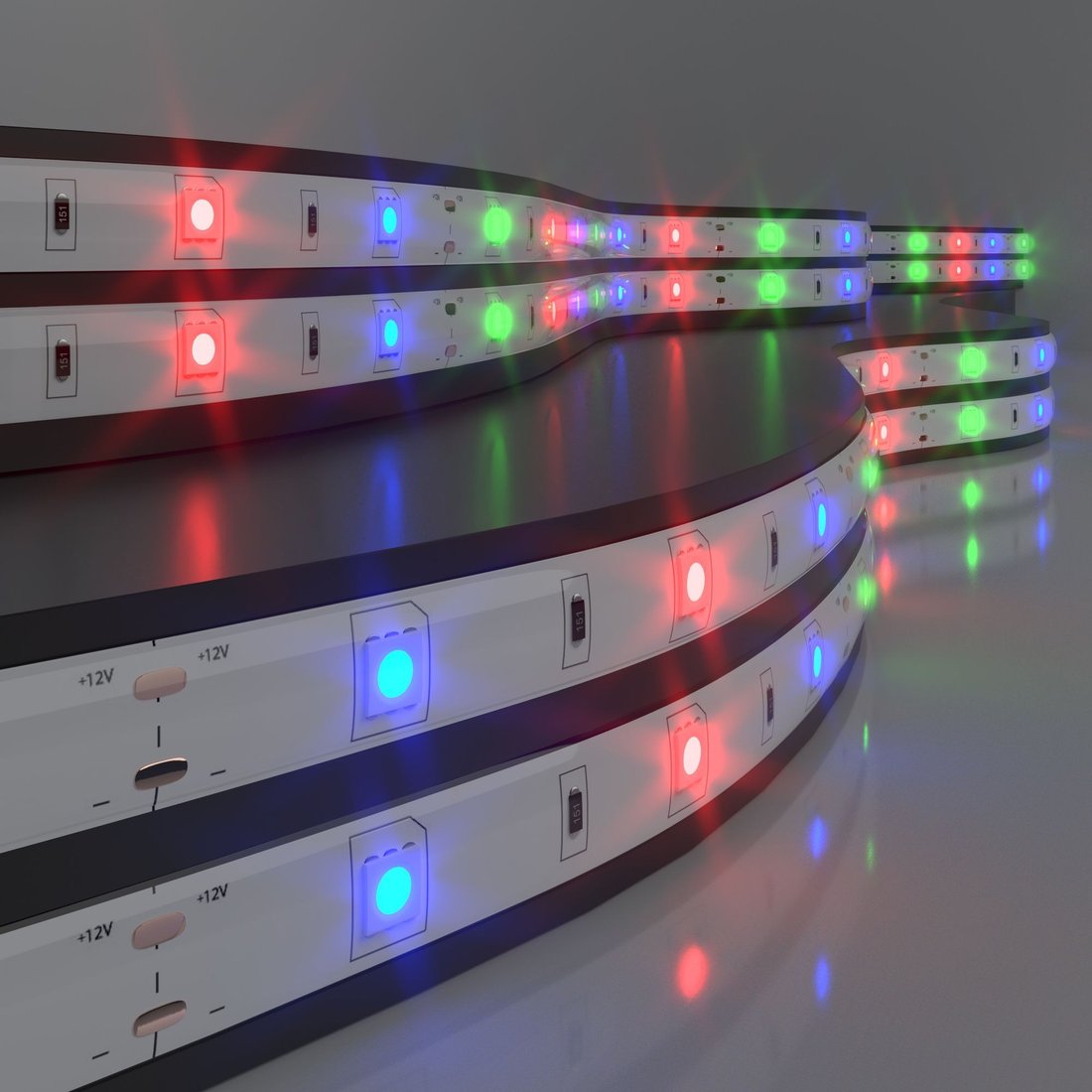 

Светодиодная лента Elektrostandard 12V 7.2W 30Led 5050 IP65 RGB a027836