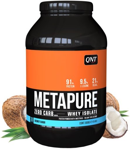 

Протеин сывороточный (изолят) QNT Metapure Whey Protein Isolate (кокос, 908 г)