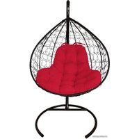 Подвесное кресло M-Group XL 11120406 (черный ротанг/красная подушка)