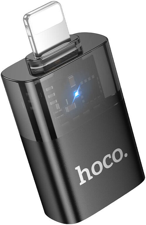 Адаптер Hoco UA36 USB Type-A - Lightning (черный)