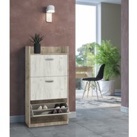 Тумба для обуви Артём-Мебель СН-100.07 (дуб крафт белый/дуб крафт серый) в Солигорске