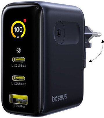 

Сетевое зарядное Baseus PicoGo AE21 Fast Charger 2C+U 100W EU E0121B00