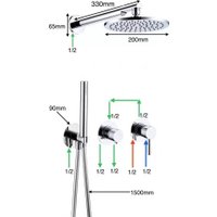 Душевая система  Grocenberg GB5090 (золотой брашированный)