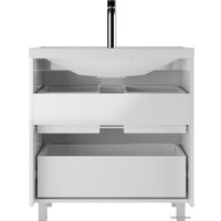  Айсберг Тумба под умывальник Bazis 80 Ева В2 DA5908T с двумя ящиками