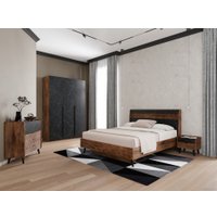 Кровать Мебельград Браун 160x200 (таксония/мрамор неро маркина)