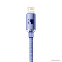 Кабель Baseus Crystal Shine USB Type-A - Lightning (1.2 м, фиолетовый)