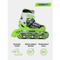 Роликовые коньки Cosmoride Aqua (р. 27-30, белый/зеленый)