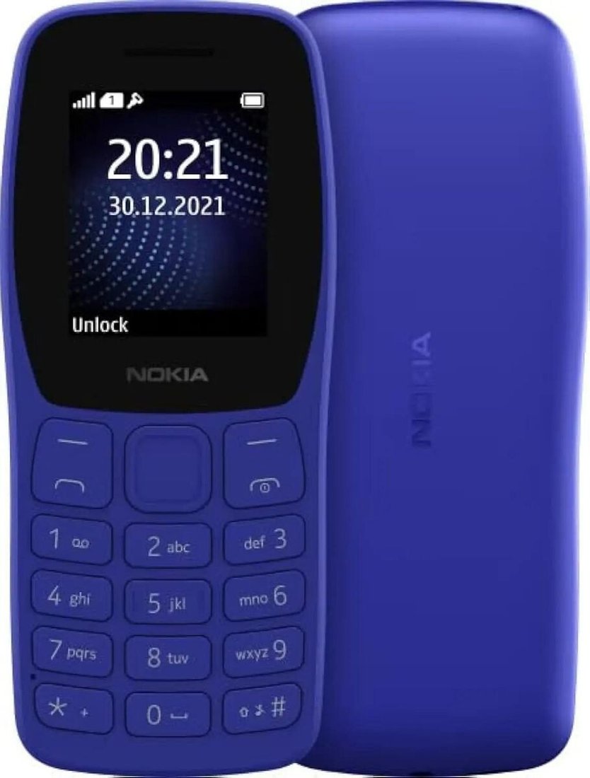 Кнопочный телефон Nokia 105 Dual SIM TA-1459 (синий)