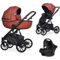 Универсальная коляска Riko Montana Ecco 3 в 1 (17, темно-бордовый)