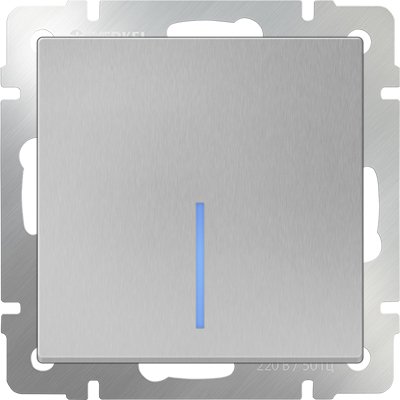 

Выключатель Werkel WL06-SW-1G-LED (серебряный)
