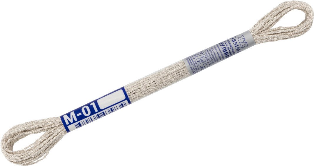 

Нитки для вышивания Gamma М-01 8 м (серебро)