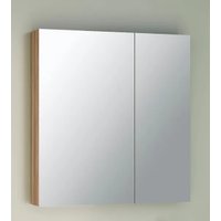  Runo Шкаф с зеркалом для ванной Лада 60 (дуб)