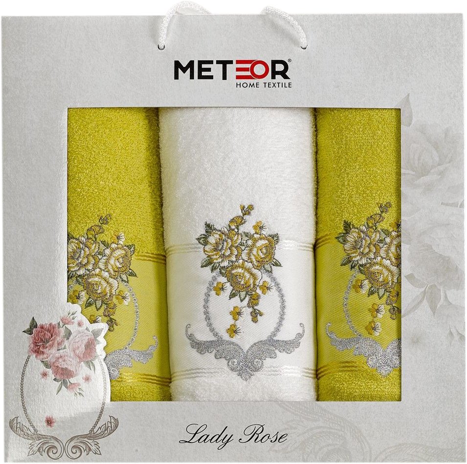 

Набор полотенец Meteor Lady Rose 11252 (3 шт, в коробке, светло-зеленый)