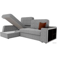 Угловой диван Лига диванов Брюссель 29393 (левый, рогожка, серый)