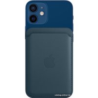 Кредитница Apple Leather Wallet MagSafe MHLQ3 (baltic blue)