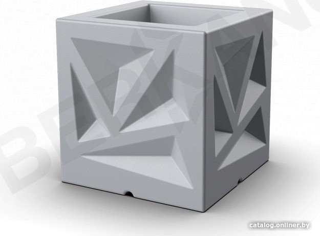 Кашпо Berkano Icelandic Cube DB (серый)