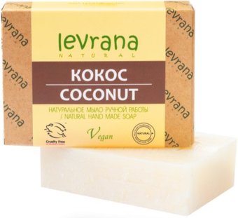 Levrana Мыло твердое Кокос ручной работы 100 г