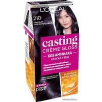 Крем-краска для волос L'Oreal Casting Creme Gloss 210 черный перламутровый