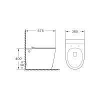 Унитаз приставной Roxen Vario 620260-01