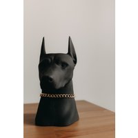 Кашпо К.РАМА Доберман (черный)