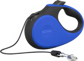 Поводок-рулетка XCHO Трос 5м (M, синий/черный)