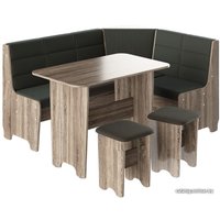 Обеденная группа Трия Техас исп. 2 (дуб сонома трюфель/кашемир коричневый)