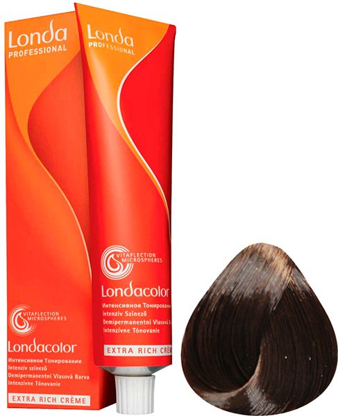 

Крем-краска для волос Londa Тонирование Londacolor 5/57 светлый шатен красно-коричневый