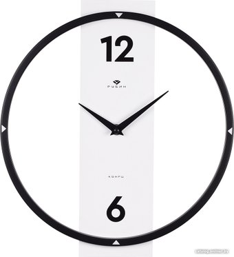 Настенные часы Рубин Time 3330-001 (черный/белый)