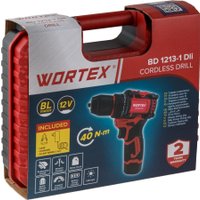 Дрель-шуруповерт Wortex BD 1213-1 Dli 2329019 (с 2-мя АКБ, кейс)