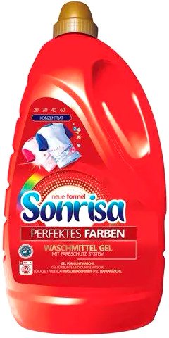 Гель для стирки Sonrisa Perfektes Farben для цветных и темных тканей 4 л