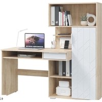 Офисный стол MLK Бэйсик (дуб сонома св/белый)