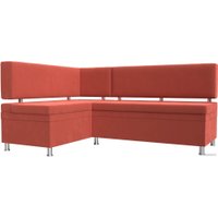 Угловой диван Лига диванов Стайл левый 114521L (микровельвет коралловый)