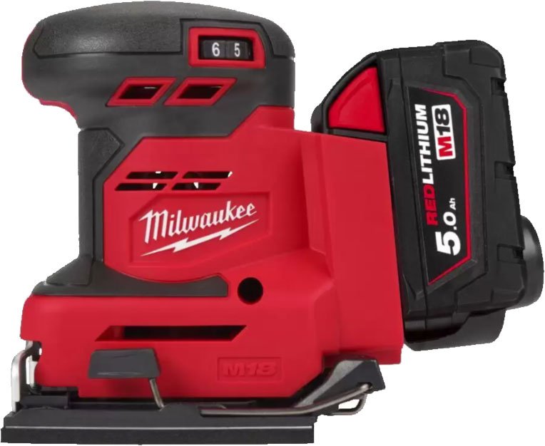 

Виброшлифмашина Milwaukee M18 BQSS-502B 4933479967 (с 2-мя АКБ, сумка)